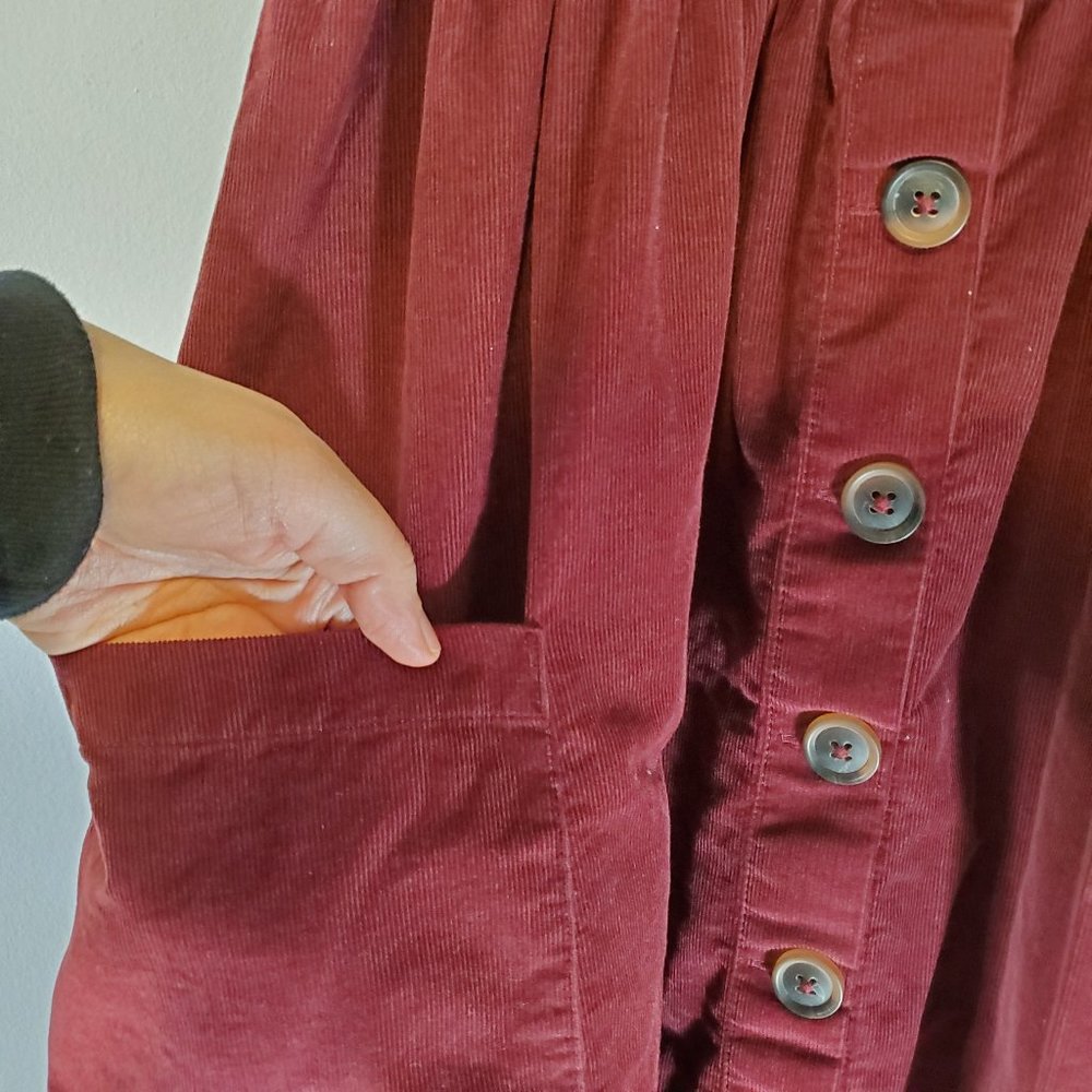 SOLD! Urban Outfitters Maroon Button Down Midi - Picture 6 of 8